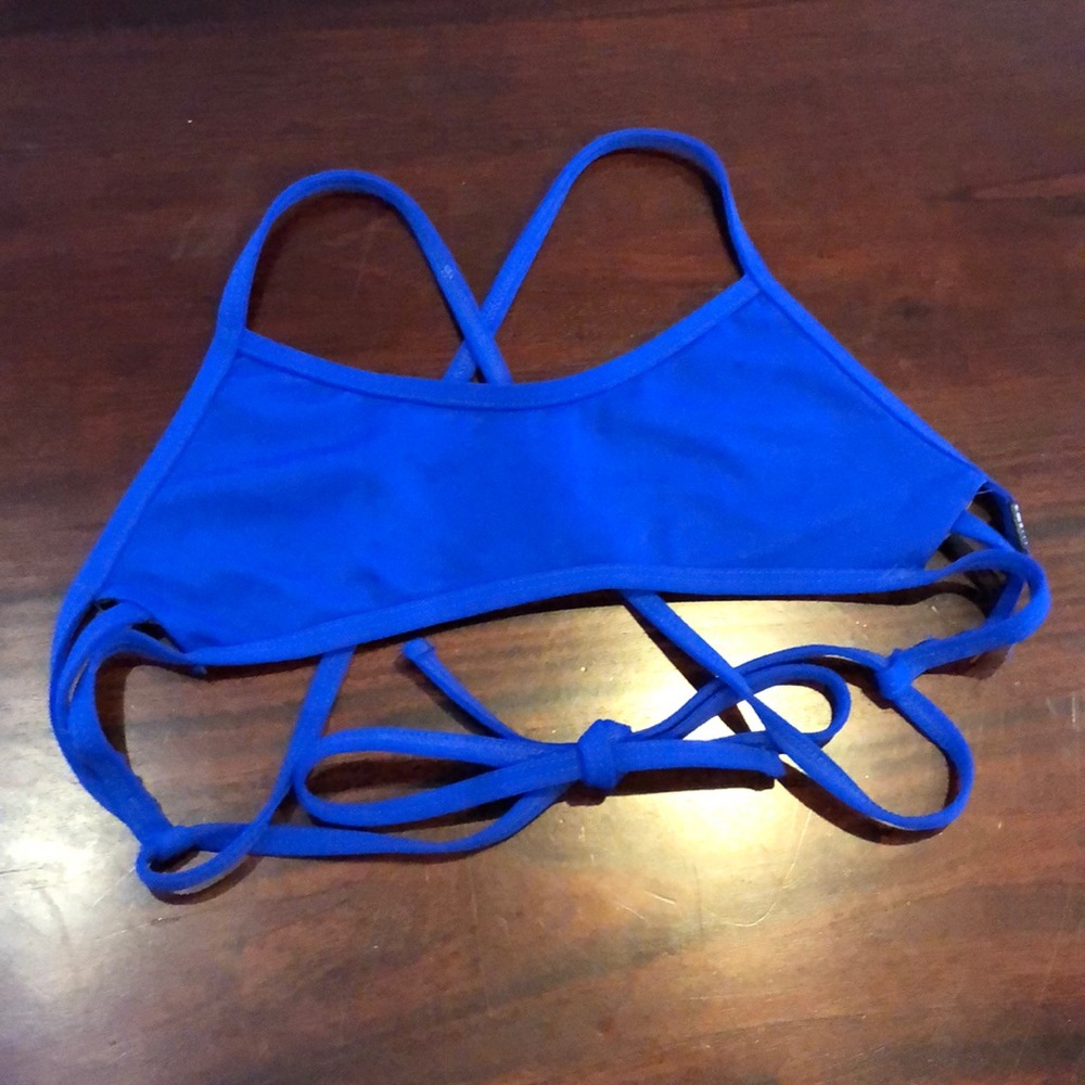 Jolyn small blue swimsuit top Harrison